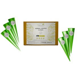 Hennaco Herbal Hair Coloring Cones - Natural & Pure Henna Dye for Hair (6 Pack)