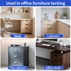 TBWHL 4 Pcs - Zinc Alloy Drawer Lock with Keys,
