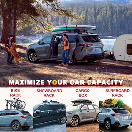 KINGGERI Roof Rack Cross Bars Compatible with Toyota Sienna 2021 2022 2023 2024, Aluminum Roof Rails Crossbars Replacement for Rooftop Cargo Basket Carrier Bag Luggage Rails Kayak Bike