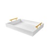 16"x12" Serving Trays with Handles, White Decorative Serving Tray, Ottoman
