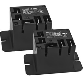 Power Relay AZ2280-1C-24AF (Pack of 2) - 24VAC 30A 277VAC 28VDC, 5Pins 1 Form C SPDT, Quick Connect Normally Closed