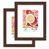 FrameWorks 2-Pack, 8x10 Matted to 5x7 Picture Frame, Mahogany –