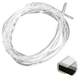3.0m Length Transparent PVC U-Channel Trim Seal Edge Protector,Fits 3–5 mm Edges,7 × 7 mm Groove Depth,Weatherproof, Dustproof & Shock-Absorbing Edge Guard for Windows, Doors, Boats & Panels