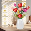 Flower Bouquet Building Set, Rose Tulips Flower Bouquet Building Kit,