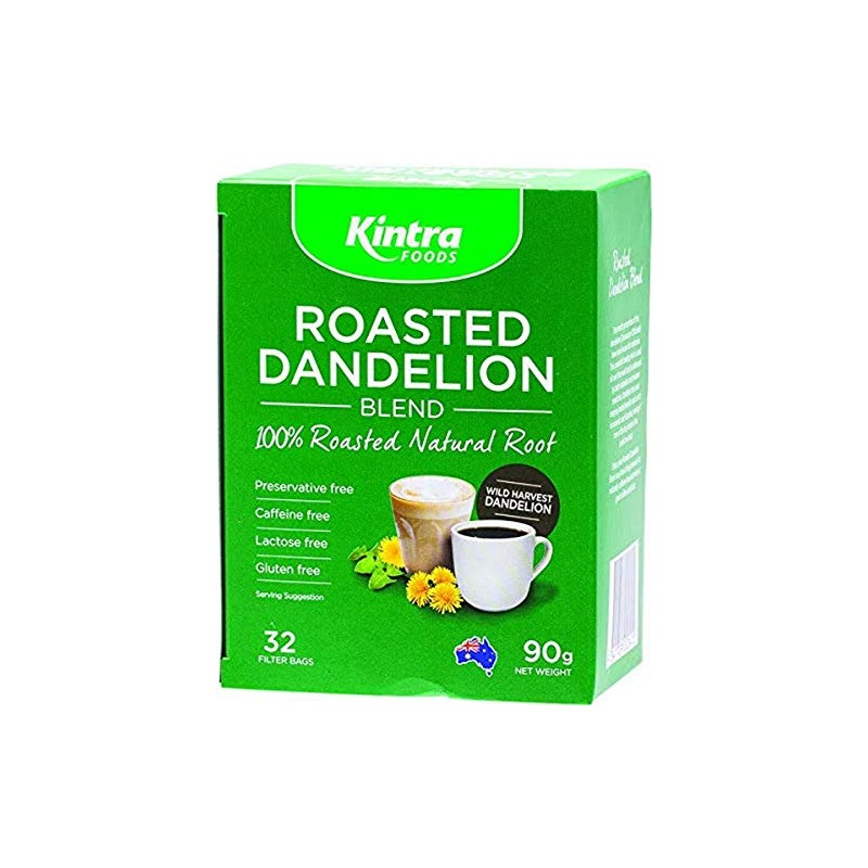 Kintra Foods Roasted Herbal Dandelion Root 32 Filter Bags, 90