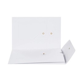 C5 Envelope 229 x 162 mm + 25 mm Pleat White Kraft Paper Twine Closure Mailing Envelope - 10 Pcs/Pack
