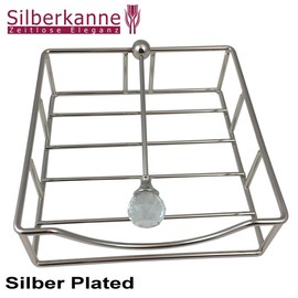 Napkin Holder Hamburg 19 x 19 cm Silver