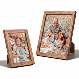 WARecorderM 8x10 Picture Frames Set of 4 - High Definition Glass New Patten Frame - Wall Mounting Frame Horizontal Vertical Format
