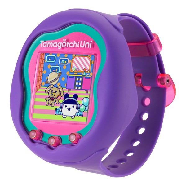 BANDAI - Tamagotchi Uni - Connected Tamagotchi with Watch - Virtual Pet - Purple Model - 43352