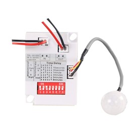 HiLetgo 12V 24V PIR Motion Sensor 7-10M Switch IR Infrared Human Body Induction Sensor Detector Switch for LED Light Switch
