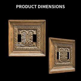 Moslion Brown Wood Pattern 2-Gang Toggle Wall Plate Wooden Door Light Switch Covers for Kitchen Bathroom Men Women