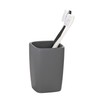 WENKO 20019100 Bicchiere porta soazzolino in ceramica Faro grigio, Ceramica,