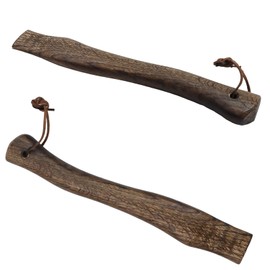 HEVSTIL 2 Pack Replacement Axe Handle for Camp Axe – 13-Inch Wooden Hatchet Handle with Steel & Wood Wedges – Fits Broad Axes & Most Single Bit Axes