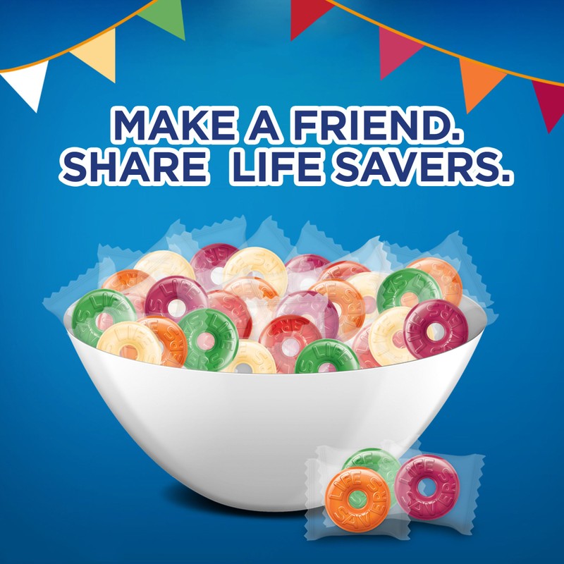 LIFE SAVERS--5 Flavors Hard Candy--Individually Wrapped, Fruity Hard Candy--Cherry, Raspberry,
