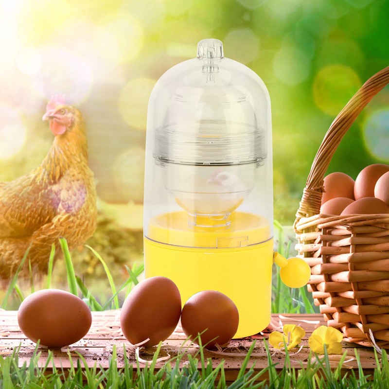 Egg Shaker Scrambler, Hand Whisk Powered Golden Egg Maker Yolk