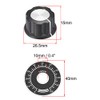 sourcing map Plastic Potentiometer Rotary Knob 6mm Insert Shaft with