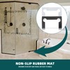 20Pcs Glass Shower Door Hinge Gasket Replacement, Grid Rubber Glass