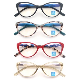 MODFANS Blue Light Reading Glasses for Women 1.0 Ladies Readers Spring Hinges,Anti Glare UV Eyestrain,Computer Eyeglasses Women