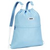 WANDF Drawstring Backpack with Shoulder Pads Sports Gym Bag Water