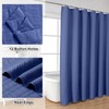 Aiyufeng Extra Long Royal Blue Shower Curtain 96 Inch Long,