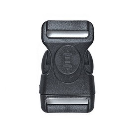 Paracord Planet Locking Black Contoured Curved Side Release Buckle with On and Off Lock - 3/4 Inch (5 Pack)