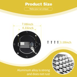 PDKLIN Tapa de depósito de combustible para Jeep TJ con cerradura compatible con Jeep Wrangler TJ 1997-2006, estilo bandera de Estados Unidos, accesorios exteriores