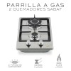 Nube Parrilla De Acero Inoxidable 2 Quemadores Color Plata Nube