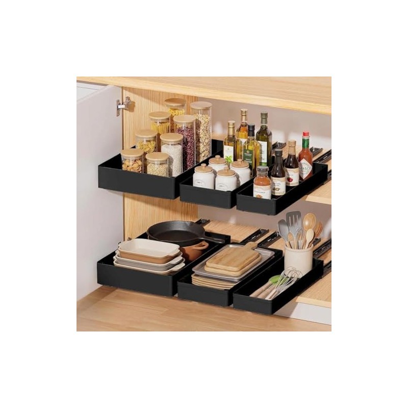 Under-sink cabinet organiser, extendable, kitchen shelf, 27 cm, metal |