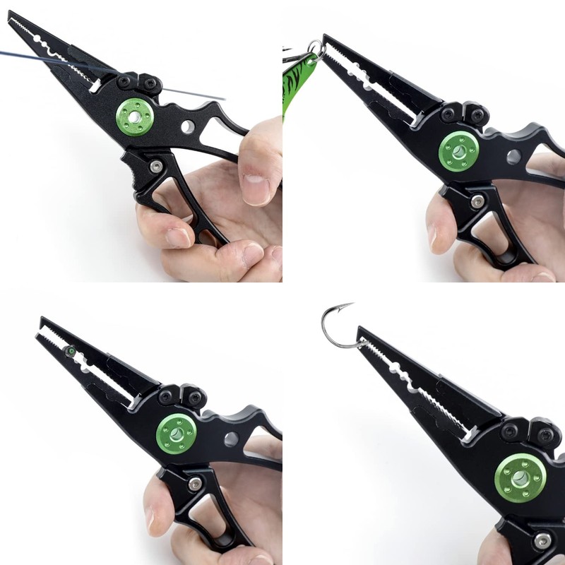 Cyfie Fishing Pliers, Anti-Rust, Multi-functional, Locking Function, Line Cutter, Needle