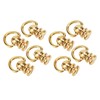 12 Sets D Ring Stud Screw Gold Brass Metal Plating