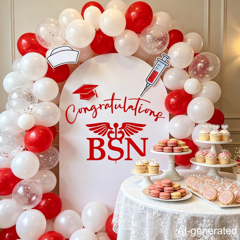 Congratulations BSN Wall Decal, Nurse Graduation Decorations, Nursing School Graduation