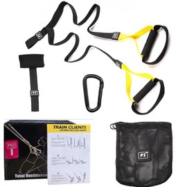 Sistema de Suspensión TRXP3 Pro ejercicio en casa, Entrenamiento con Peso corporal, Gimnasio Portatil, Aparato de ejercicio portatil. Entrenamiento de fuerza,Acondicionamiento y Fortalecimiento