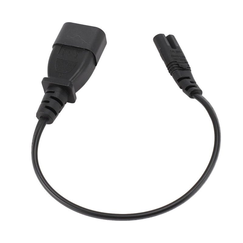 IEC320 C14 Male to IEC320 C7 Female Power Adapter Cable