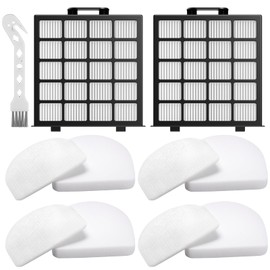 AZ4002 Replacement Filters Compatible with Shark POWERDETECT Upright Vacuum Cleaner AZ4002 AZ4000 AZ4000C AZ4002W, 2 HEPA Filters and 4 Foam & Felt Filters