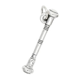 LGU Sterling Silver Color Guard Baton Charm or Pendant