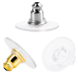 Fishhook Earring Backs for Droopy Ears, Earring Backs Replacement, Bullet Clutch Earring Stoppers, Hypoallergenic, Pack of 120