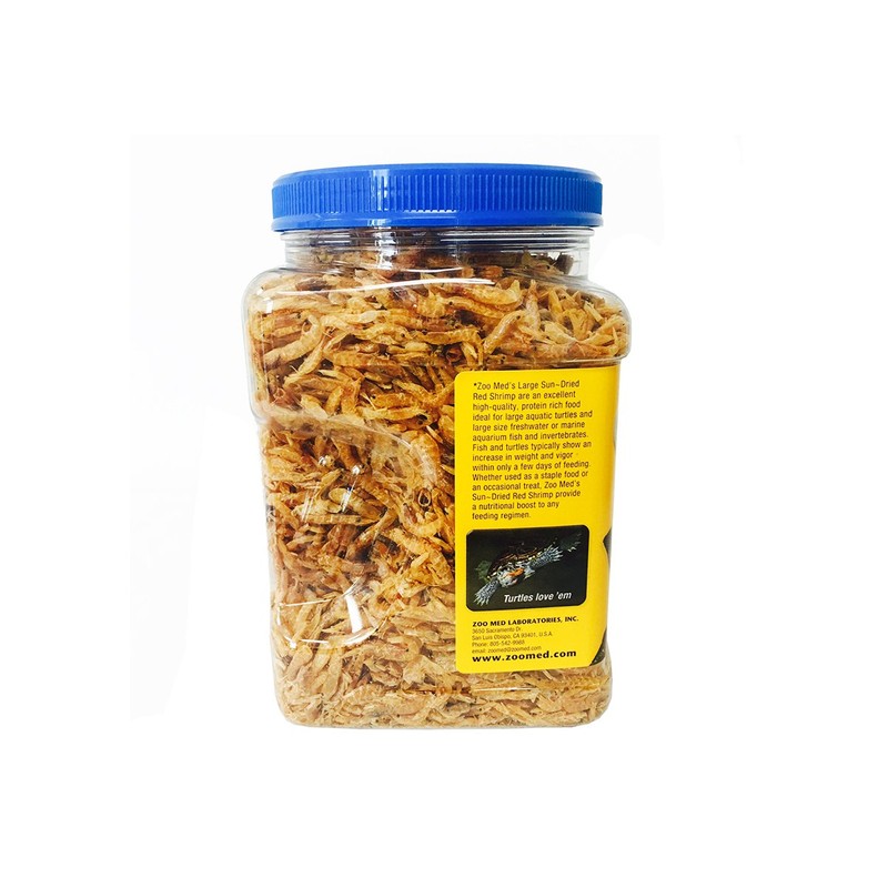 Zoo Med Large Sun-Dried Red Shrimp Aquatic Turtle Food 10