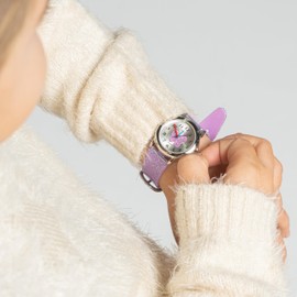 Kiddus. Girl Watch. with Glitter. Kids Watch for Girls. with Exercises to Learn The Time. Watches for Girls. Easy to Read. Sparkly. from 4+ Years. Butterfly.