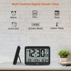 WallarGe Atomic Digital Wall Clock Battery Operated, Self-Setting, Large Display