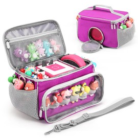 Portable Carrying Case Compatible with Toniebox Starter Set and Tonies Figurines, Storage Musical Toy Carrying Bag for Toniebox Accessories (Purple)