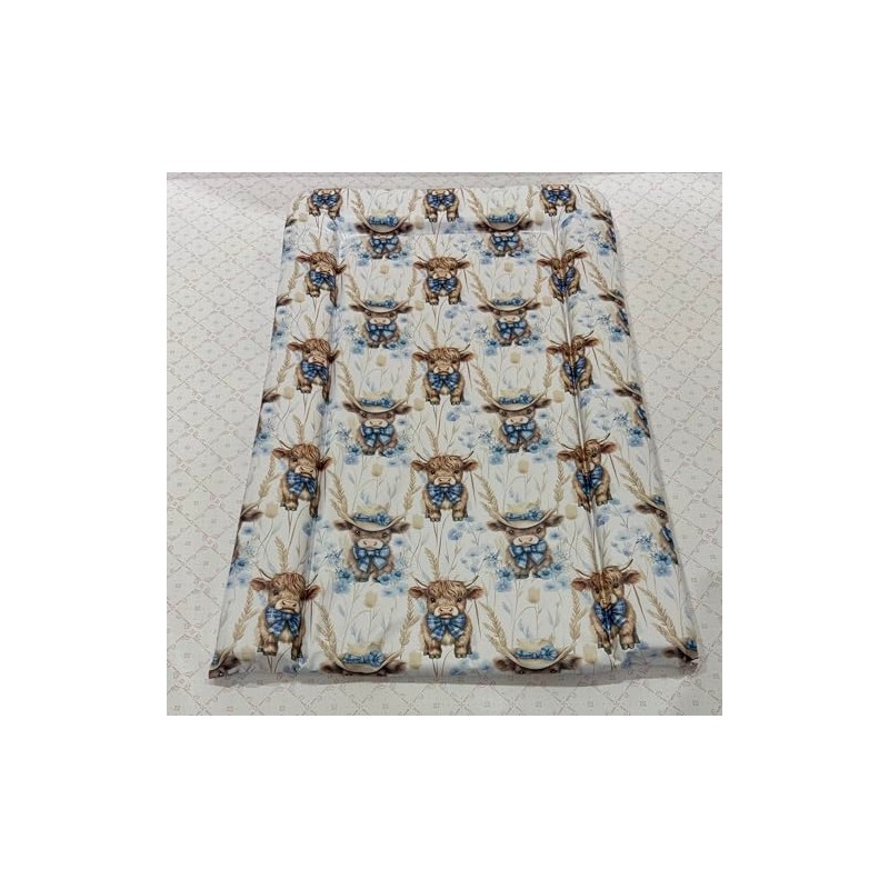 Sunnybabies Highland Cow Themed Nursery Baby Changing Mat Soft Padded