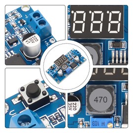 Pack of 3 Step Down Converter, QIQIAZI DC-DC Buck Converter Module, DC Converter Voltage Regulator, Buck Converter for 4-40V to 3.3-24V with 3-Digit Digital Display