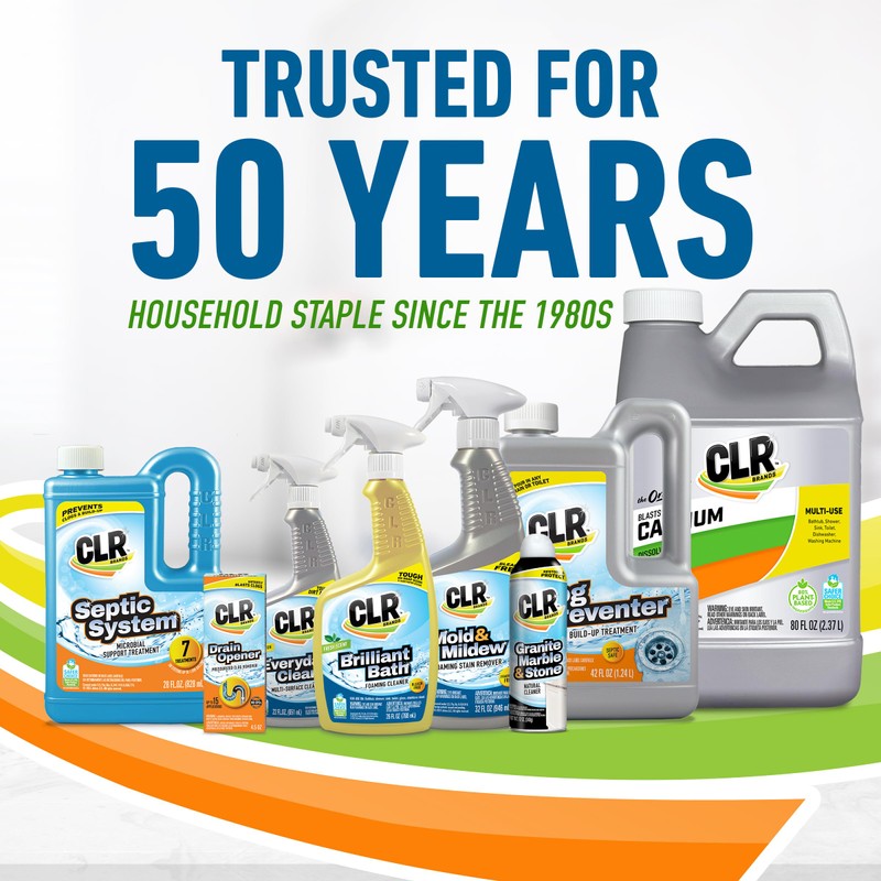 CLR Brilliant Bath Foaming Bathroom Cleaner Spray - Dissolves Calcium,