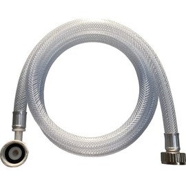 Sanfor Inlet Hose for Washing Machine and Dishwasher, Hose for Cold Water, All Brands, Thread 3/4 Inch and 25 mm Diameter, Transparent, 3 Metres, 89073, Transparent