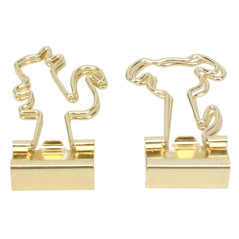 100Pcs Binder Clips Cute Animal Shaped Handle Sturdy Metal Multi