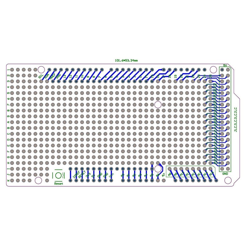 Prototype PCB DIY for WINGONEER arduino MEGA 2560 R3 Shield