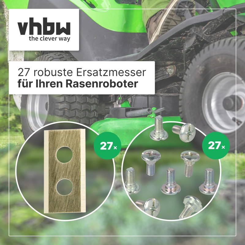 vhbw 27 x Replacement Blades Compatible with Kress Mission KR113,
