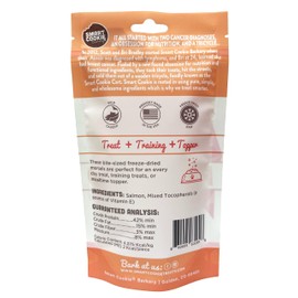 Smart Cookie Freeze Dried Salmon Bites - Single Ingredient Freeze Dried Salmon Treats for Dogs - Wild Caught Alaskan Salmon Dog Training Treats & Dog Food Topper - Made in USA - 2oz Bag, 3 Pack
