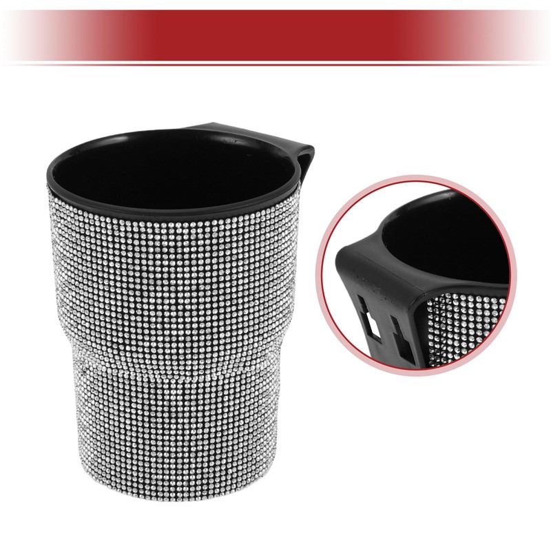 ACROPIX Car Trash Can Trash Bin Rhinestones Hanging 3.9" Width