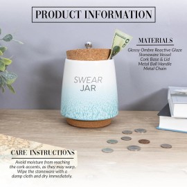 Pavilion - Swear Jar 6.5-inch Unique Ceramic Piggy Bank Savings Bank Money Jar